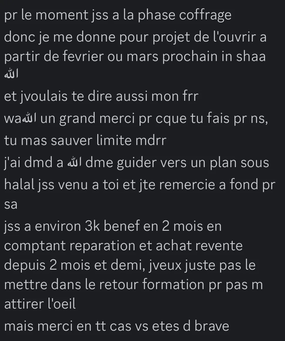 Preuve — bénéfice de 3 000€ généré en 2 mois