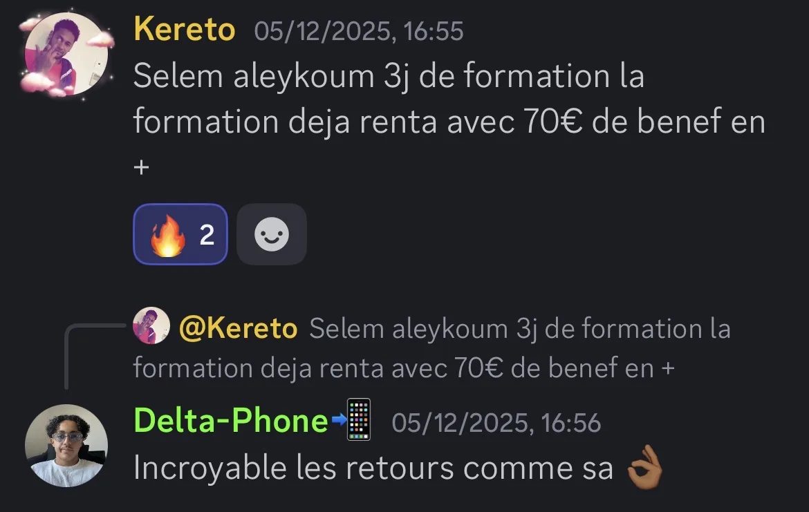 Preuve — Bénéfices générés