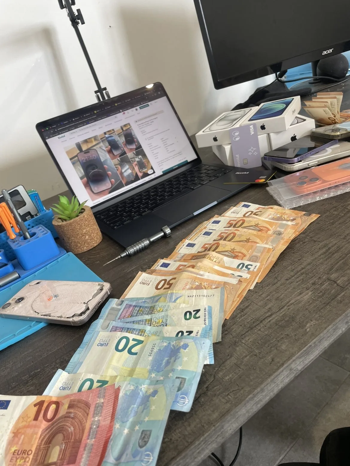 Preuve — Paiements cash en main propre