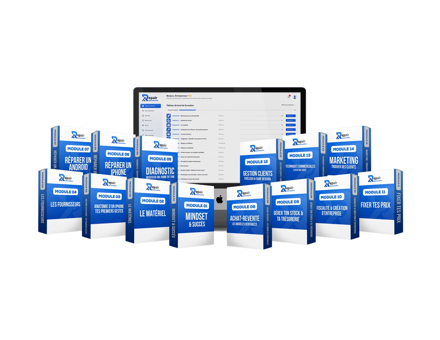 Repair Business Pro — 14 modules + outils + kit de réparation
